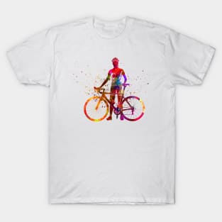 watercolor cycling triathlon T-Shirt